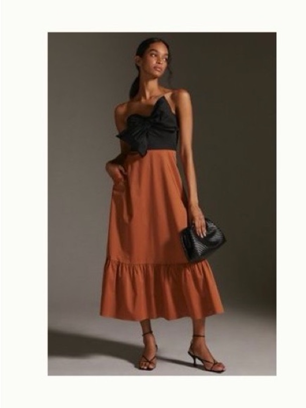 Anthropologie Hutch Bow-Tie Maxi Dress 6P